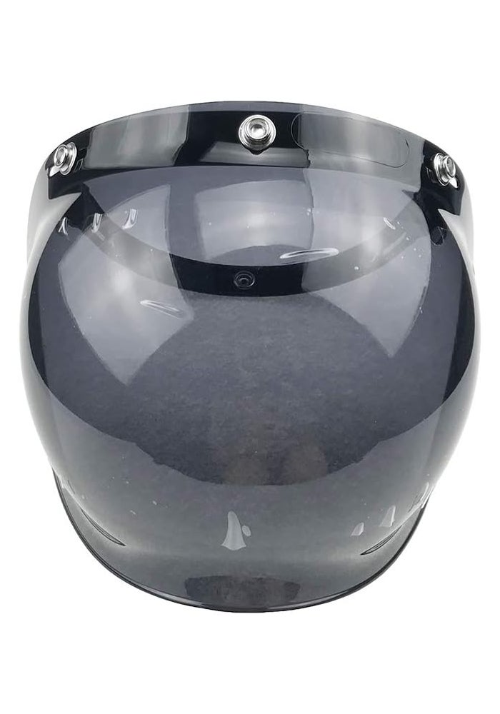 Wancar Retro Motorcycle Bubble Visor - Smoke - Image 2