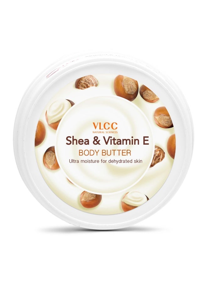 VLCC Shea & Vitamin E Body Butter - 200g | With Shea Butter, and Vitamin E and Antioxidants | Moisturizes Dehydrated Skin, Maintains Skin’s Oil Balance - Image 1