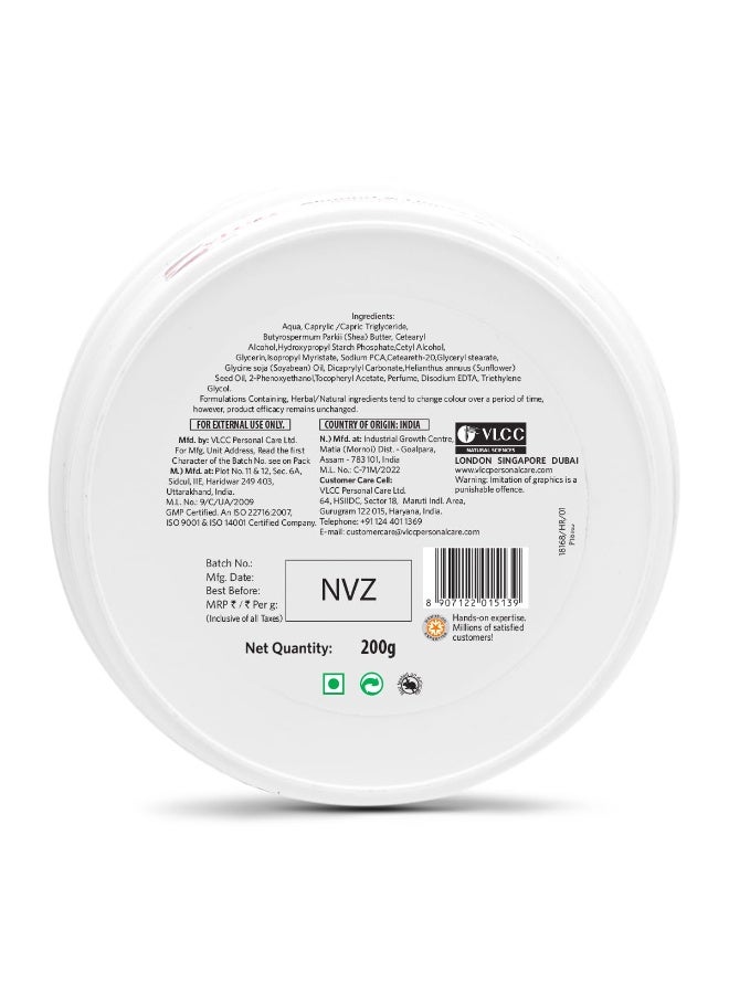 VLCC Shea & Vitamin E Body Butter - 200g | With Shea Butter, and Vitamin E and Antioxidants | Moisturizes Dehydrated Skin, Maintains Skin’s Oil Balance - Image 2