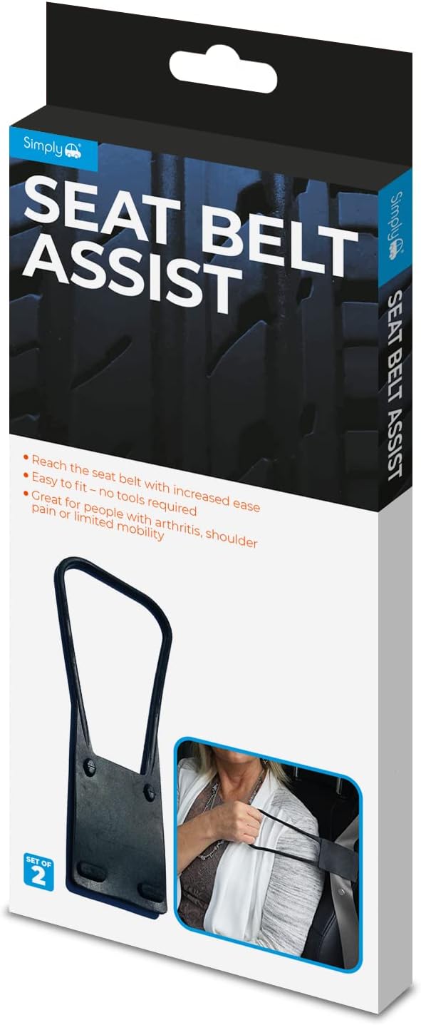 Simply SAS01 Set of 2 Universal Seat Belt Assist Reacher Mobility Aid Easy Universal Fit - Image 1