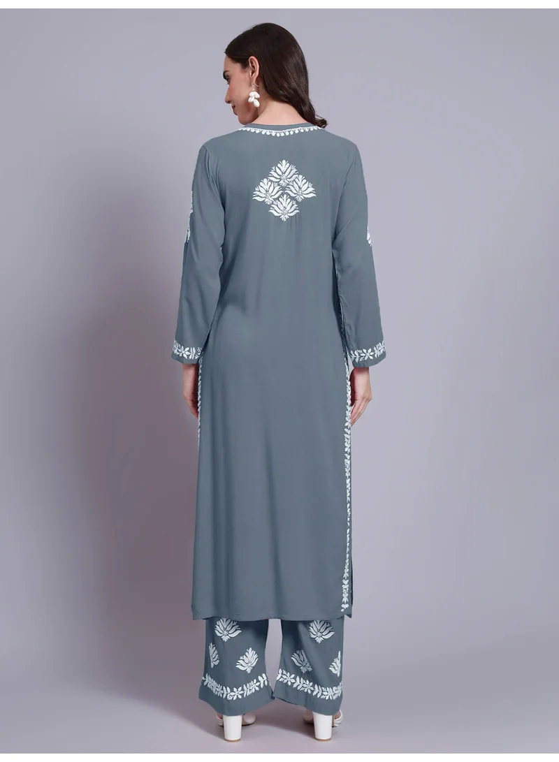 الايا مجموعة كورتا شيكانكاري رايون المطرزة يدويًا للسيدات AL4084KS