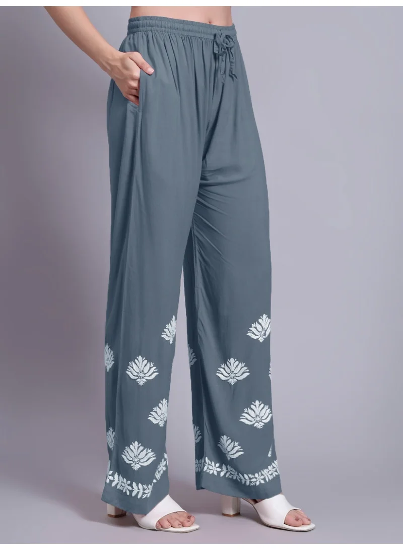 Alaya grey Women Hand Embroidered Chikankari Rayon kurta set AL4084KS for Women | Best Price UAE