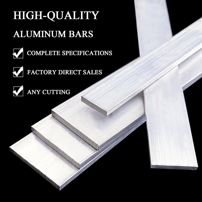 Square Aluminum Flat Bar, Square Aluminum Flat Bar, 7-10 Mm Thick, 500 Mm Length, 6061 Aluminum Flat Plate, Solid Metal Stock for Industrial Building(8 * 55mm) - Image 3