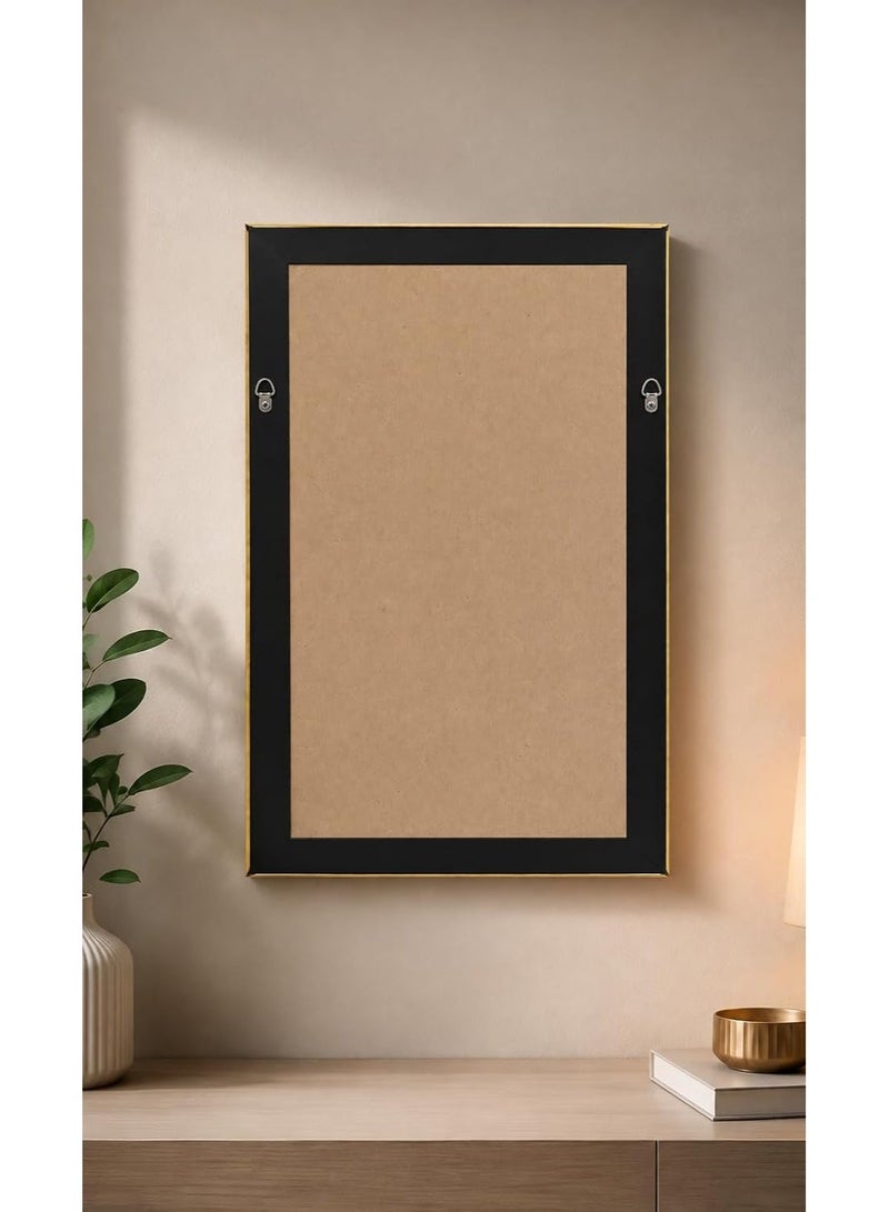 Dk Rectangular Wall Mirror 41 x 71 cm, White PVC Frame, Modern Wall Mounted Decorative Mirror 40 x 70 cm for Bedroom, Bathroom, Living Room, Hallway, Dressing Room & Vanity - Image 4