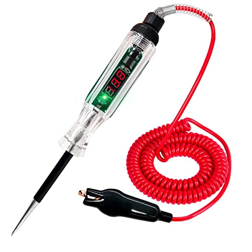 AWBLIN Automotive Test Light Digital LED Circuit Tester, DC 2.6V-32V Auto Electric Tester Light Tool with Voltmeter and Probe for Checking Vehicle Car Truck Motorcycle Boat Fuses and Battery Voltage - Image 1