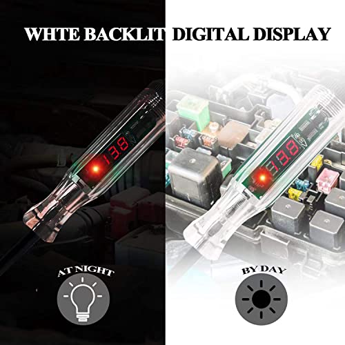 AWBLIN Automotive Test Light Digital LED Circuit Tester, DC 2.6V-32V Auto Electric Tester Light Tool with Voltmeter and Probe for Checking Vehicle Car Truck Motorcycle Boat Fuses and Battery Voltage - Image 4