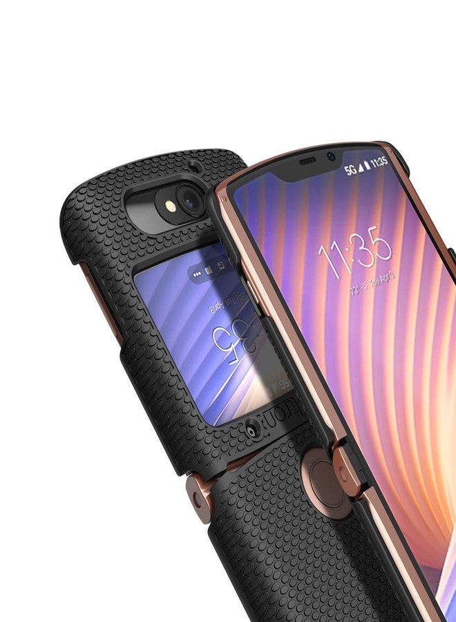 جراب BELTRON مع مشبك لهاتف موتورولا RAZR 5G (AT&T/T-Mobile)، غطاء حماية سهل التركيب مع حافظة حزام دوارة وحامل مدمج لهاتف موتورولا موتو RAZR 5G القابل للطي (2020) XT2071 - أسود - Image 5