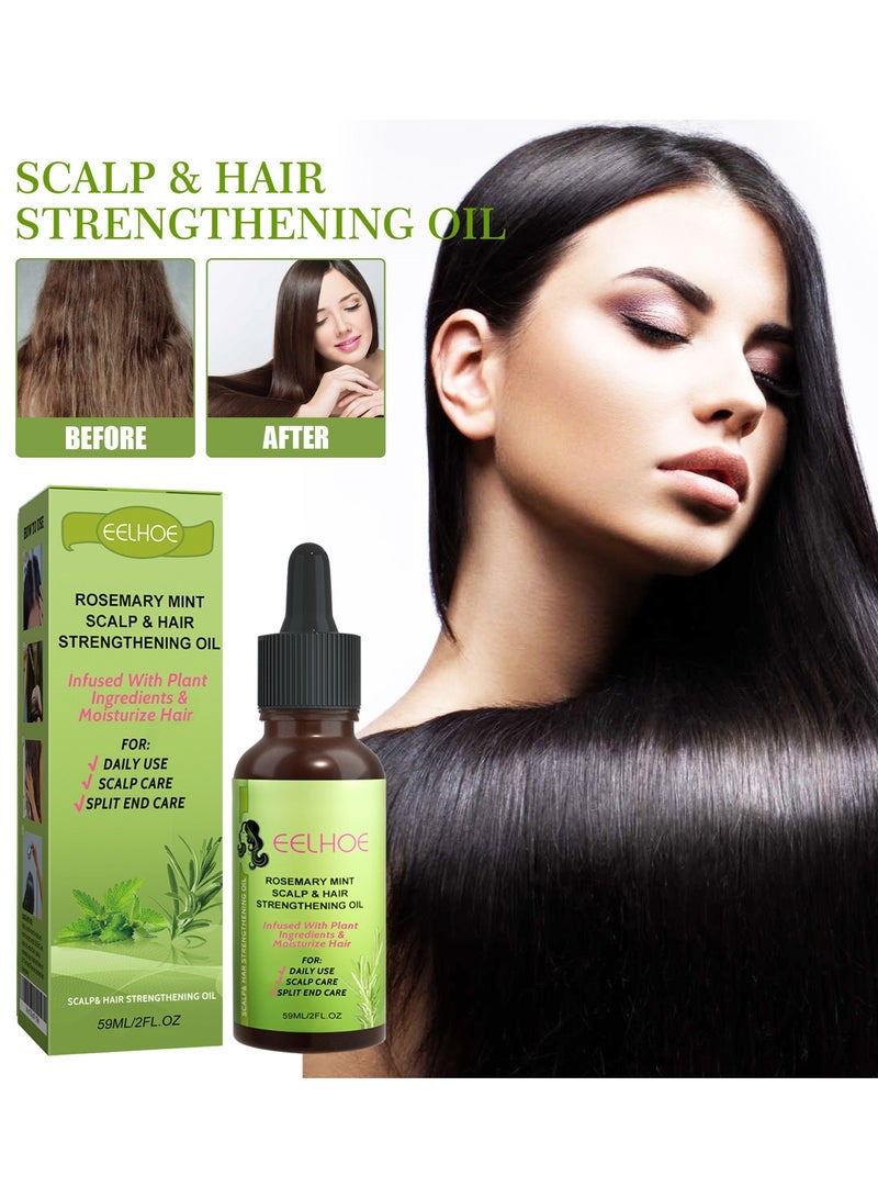 إيلهو روزماري النعناع لفروة الرأس وزيت الشعر المكثف للشعر التالف لتغذية نمو الشعر - Image 1