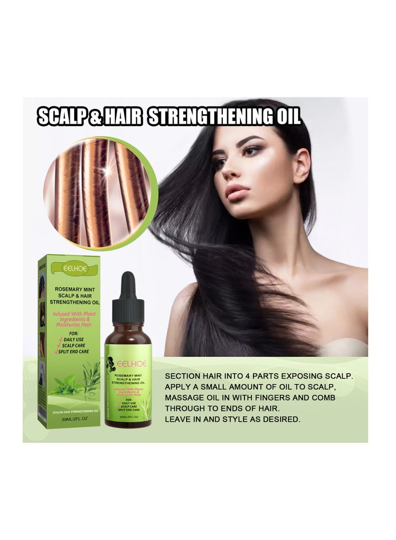 إيلهو روزماري النعناع لفروة الرأس وزيت الشعر المكثف للشعر التالف لتغذية نمو الشعر - Image 2