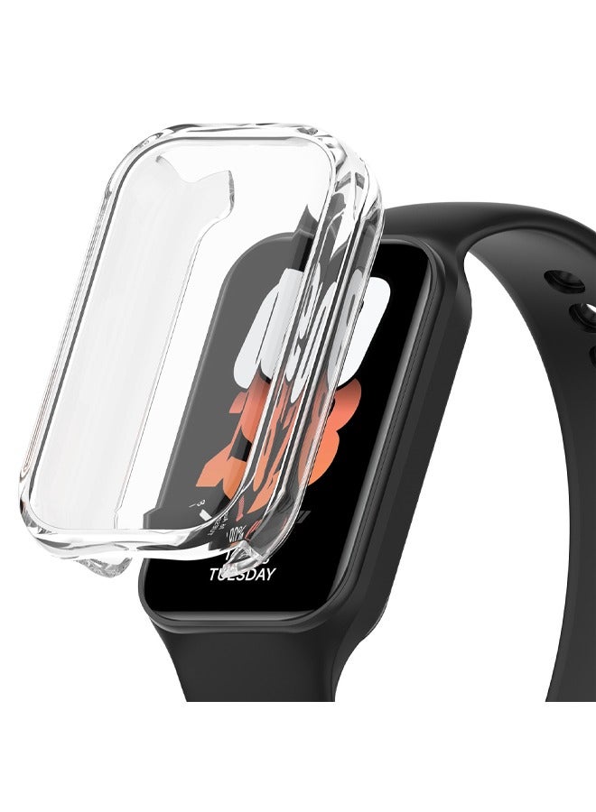 2 Pieces Suitable For Xiaomi Band 8 Active TPU Electroplated Watch Protective Case Black and White - Image 4