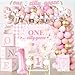 cocomigo One Silly Goose Birthday Decor Girl Goose Balloon Arch NB to 12 Months Photo High Chair Banner Cake Topper Goose Party Backdrop and Crown Goose 1st Birthday Decorations Girl - Image 3