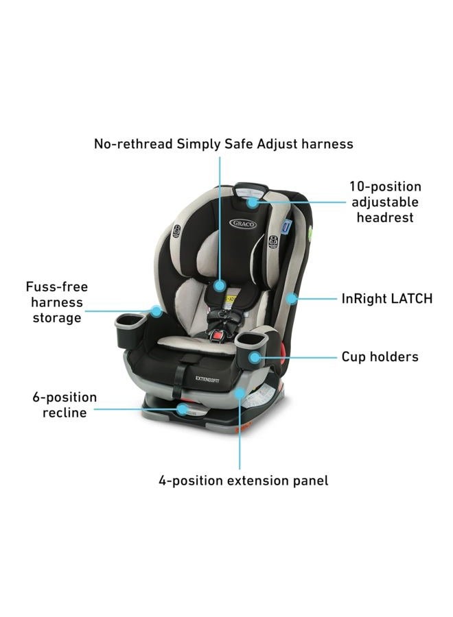 GRACO Extend2Fit 3-in-1 Car Seat, Stocklyn, 20.75x19x24.5 Inch (Pack of 1) - Image 4