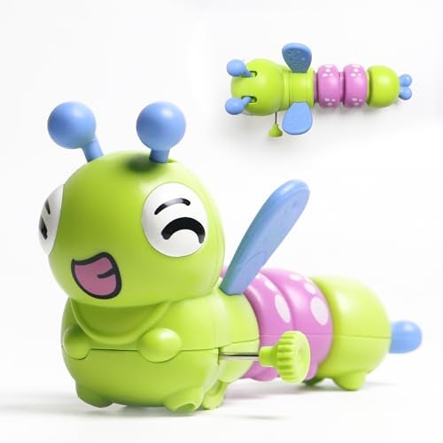 Innovitoy Caterpillar Wind-Up Toys for Kids – Colorful Crawling Rattle Toy | Safe & Durable Baby Toy | Pack of 2 - Image 2