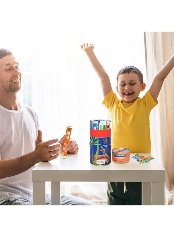 تشاك أند تشاكلز الطباشير والضحكة الذكية العصي ديناصورات لعبة التوافه من سوبر المرح عائلة خريطة العالم لغز | لعبة تعليمية للأعمار من 7+ - Image 3