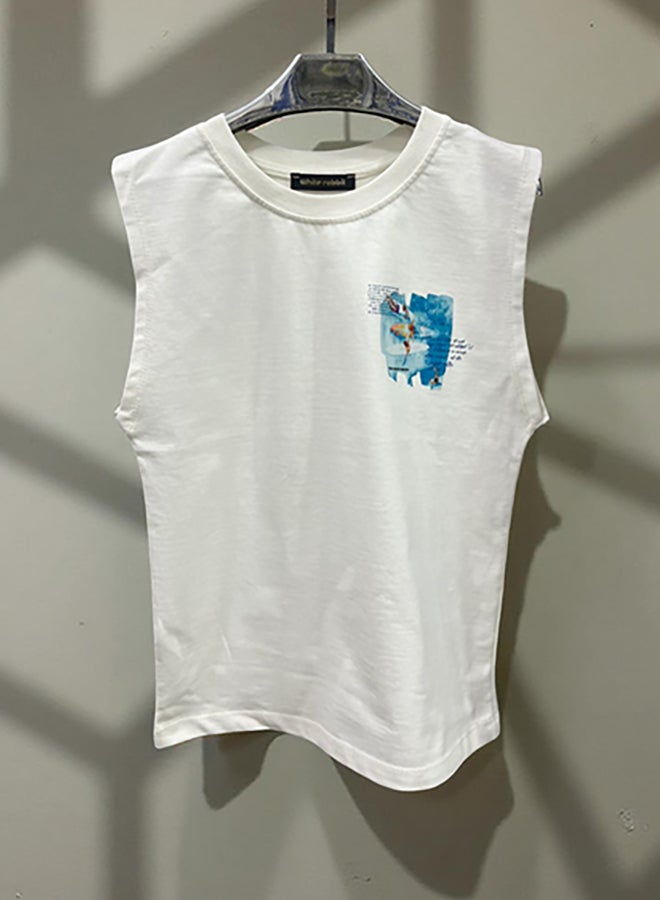 WHITE RABBIT Printed Cut T-Shirt Kids – Off White - Image 3
