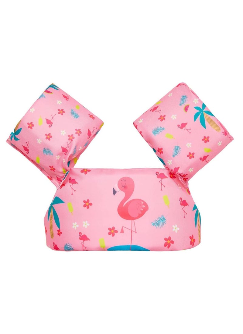 GGEROU Toddler Swim Vest,Swim Arm Bands,Kids Water Wings Arm Floaties,Flamingo  - Image 1