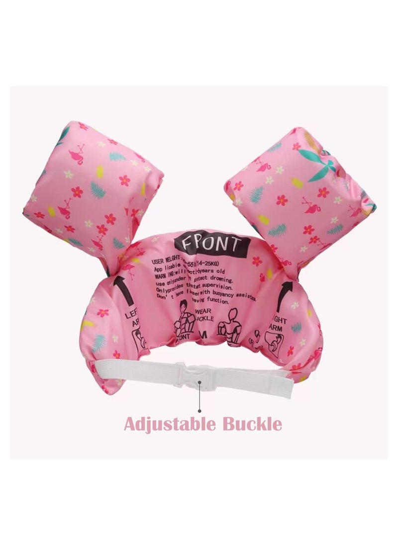 GGEROU Toddler Swim Vest,Swim Arm Bands,Kids Water Wings Arm Floaties,Flamingo  - Image 5