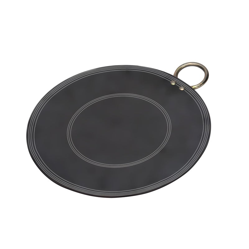PTR Traditional Pure Iron Tawa/Tava for Roti/Paratha/Chapati with Wooden Handle for Cooking- 12 Inch Round Handle Tawa - Image 4
