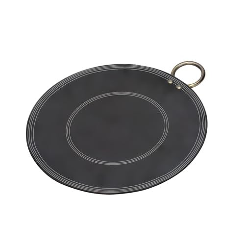 PTR Traditional Pure Iron Tawa/Tava for Roti/Paratha/Chapati with Wooden Handle for Cooking- 12 Inch Round Handle Tawa - Image 1