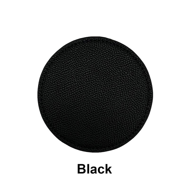 Y&D Round Table Soft PU Leather Coasters – Colorful Epsom Drink Coaster Set for Tea & Coffee Cups with Promotional Printing, Non-Slip Blank Mat for Home & Office - Image 1