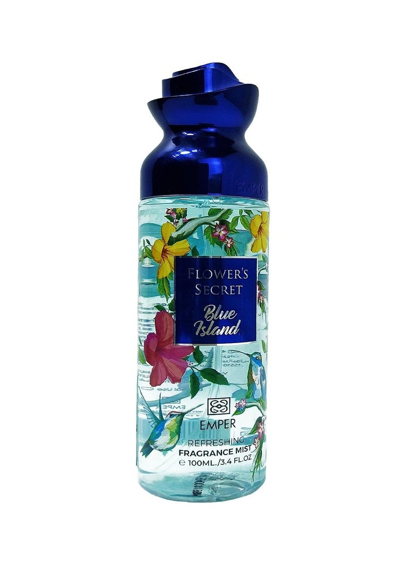 Emper Flower's Secret Blue Island - Body Mist - For Women - 100ml  - Image 1