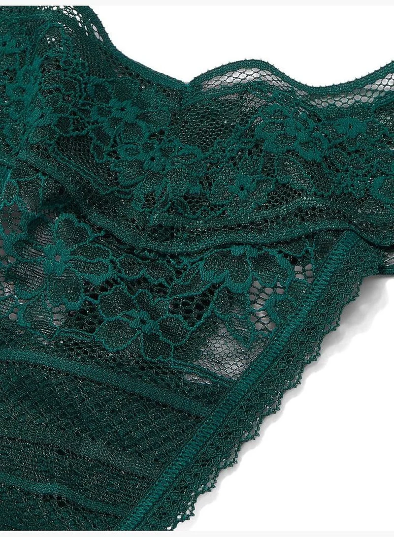 Victoria's Secret Lacie Floral Stripe Thong Panty