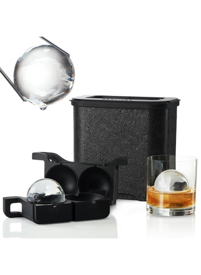 BERLINZO Basic Crystal Clear Ice Ball Maker - 2 Balls - Image 1