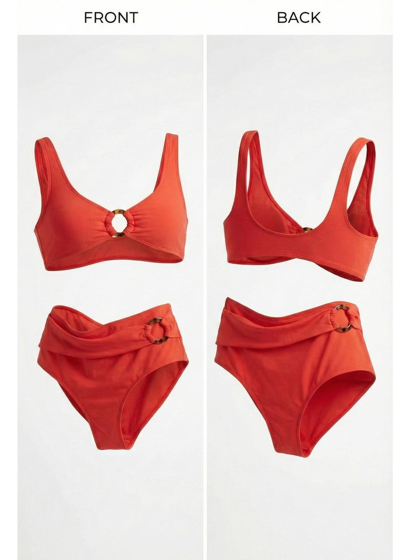 Cetus Bikini Printed O-Ring Set (Red) - Image 3