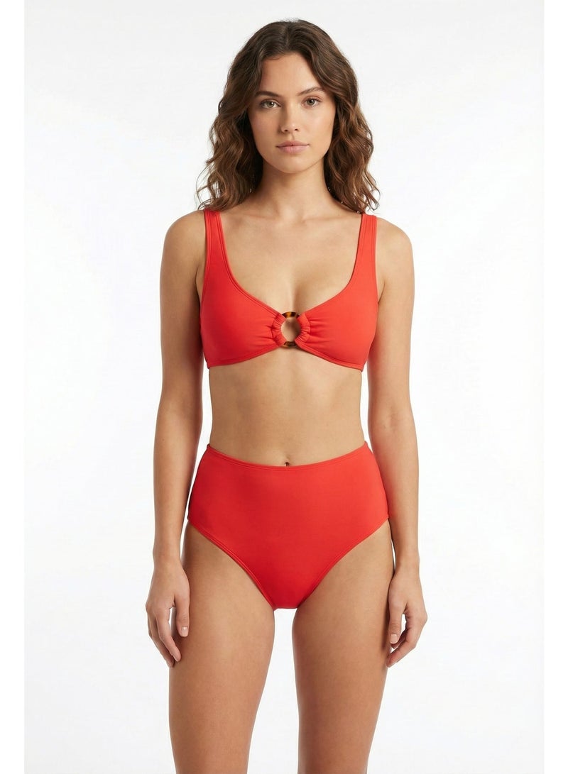 Cetus Bikini Printed O-Ring Set (Red) - Image 1