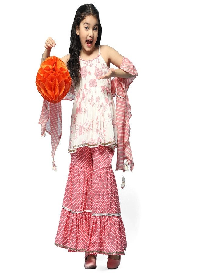 Biba GIRL PRINTED RELAXED KID(KW5166_OFF WHITE-PEACH_15) - Image 5