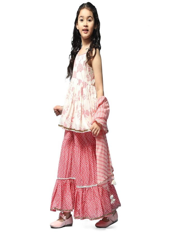 Biba GIRL PRINTED RELAXED KID(KW5166_OFF WHITE-PEACH_15) - Image 2