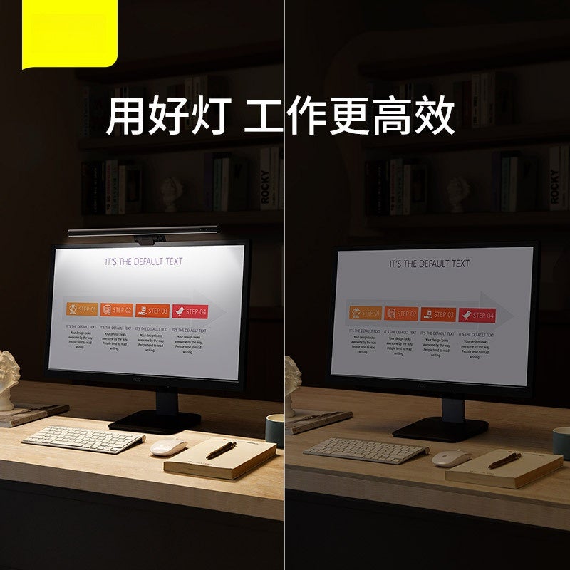 computer screen hanging light asymmetric USB laptop eye protection screen light office LED anti-myopia light black - Image 3