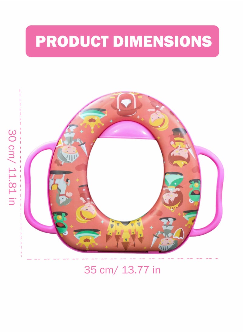 Toshionics Baby Potty Training Seat with Built-In Handles Splash Guard and Soft Detachable Cushion Comfortable and Secure Toilet Seat Cover for Infants Toddlers and Kids Portable Lightweight Easy to Clean and Compatible with Regular and Elongated Toilet Seats Travel-Friendly Potty Seat for Boys and Girls  - Image 2