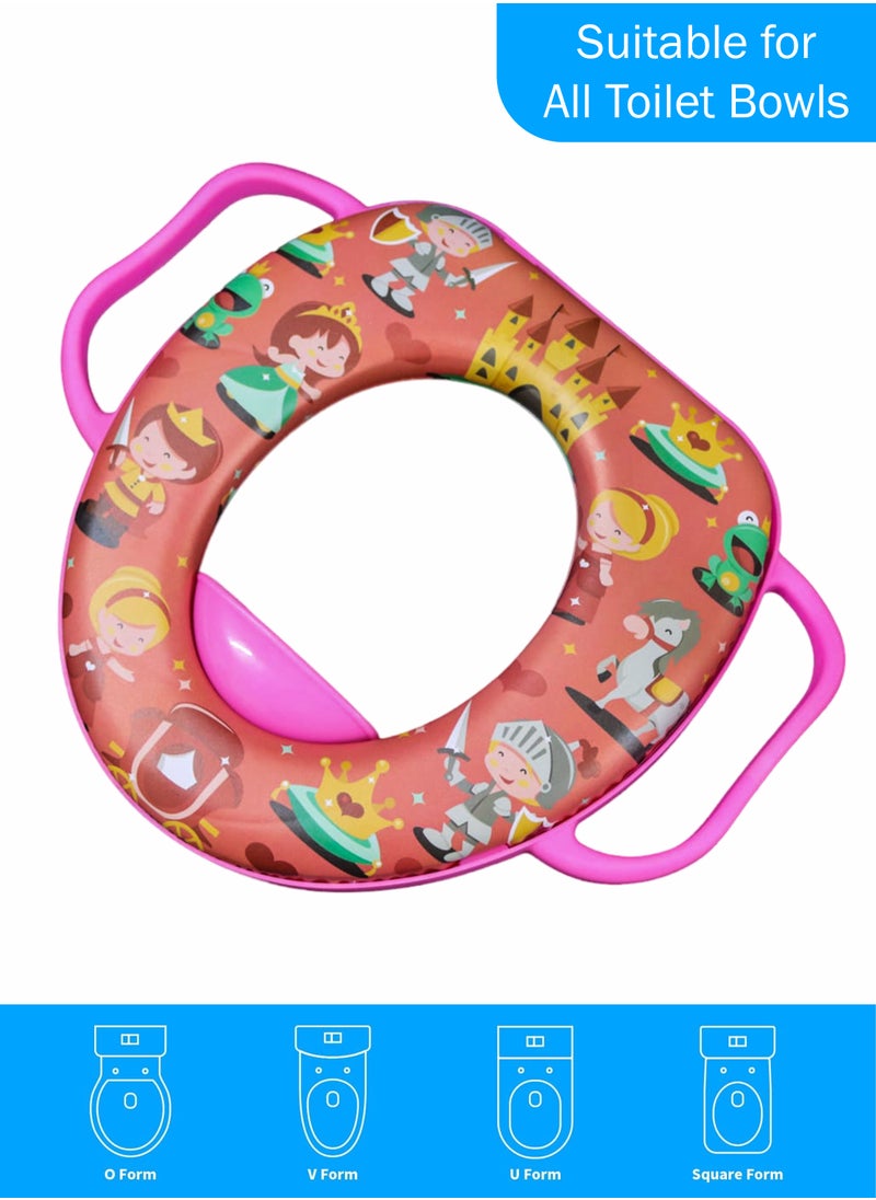 Toshionics Baby Potty Training Seat with Built-In Handles Splash Guard and Soft Detachable Cushion Comfortable and Secure Toilet Seat Cover for Infants Toddlers and Kids Portable Lightweight Easy to Clean and Compatible with Regular and Elongated Toilet Seats Travel-Friendly Potty Seat for Boys and Girls  - Image 3