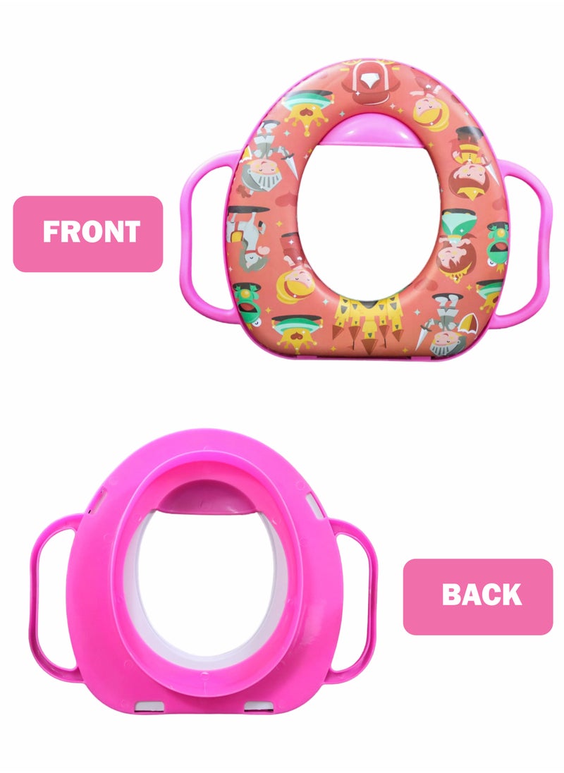 Toshionics Baby Potty Training Seat with Built-In Handles Splash Guard and Soft Detachable Cushion Comfortable and Secure Toilet Seat Cover for Infants Toddlers and Kids Portable Lightweight Easy to Clean and Compatible with Regular and Elongated Toilet Seats Travel-Friendly Potty Seat for Boys and Girls  - Image 5