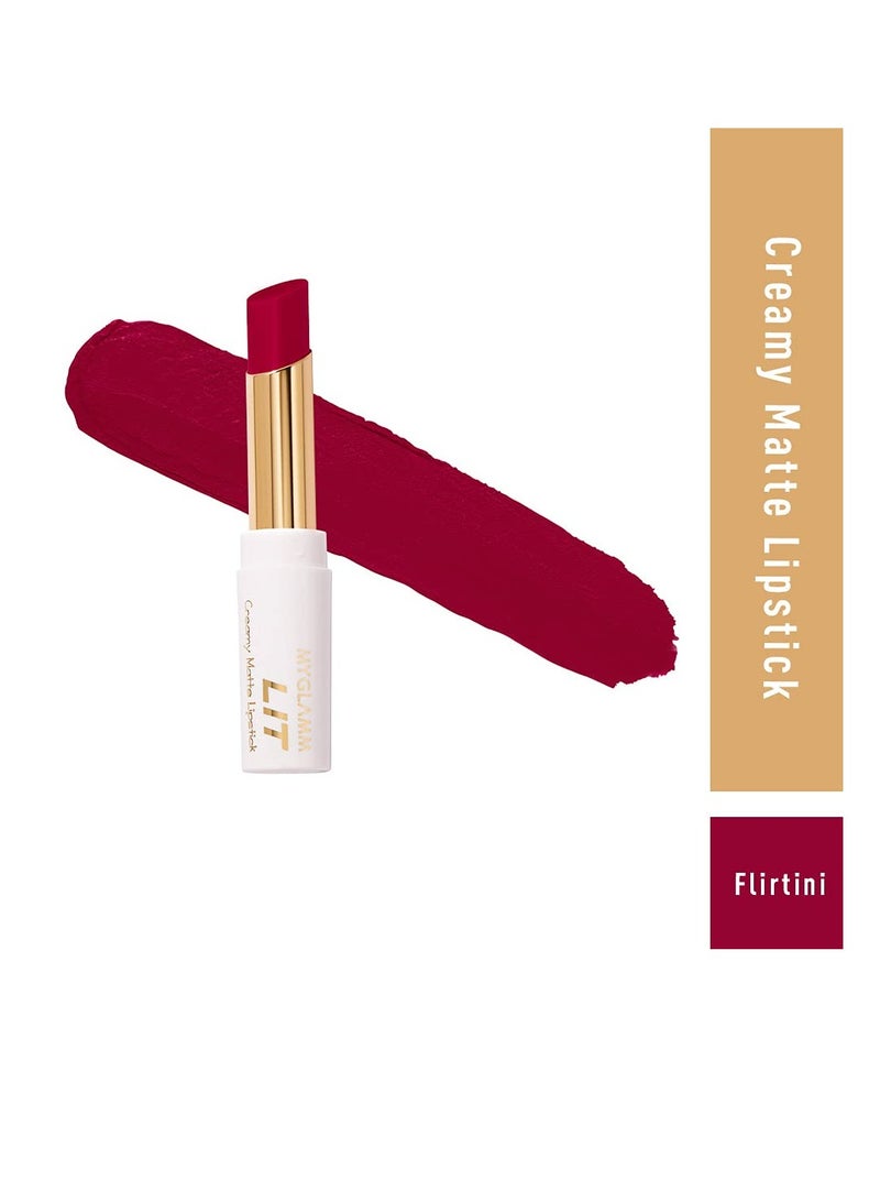 MyGlamm Creamy Matte LipstickFlirtini Red  3.7gm  Creamy Matte Lipstick Long lasting and Smudge Proof  Vegan and Cruelty Free - Image 2