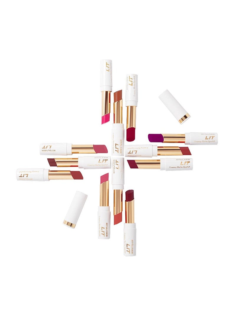 MyGlamm Creamy Matte LipstickFlirtini Red  3.7gm  Creamy Matte Lipstick Long lasting and Smudge Proof  Vegan and Cruelty Free - Image 3
