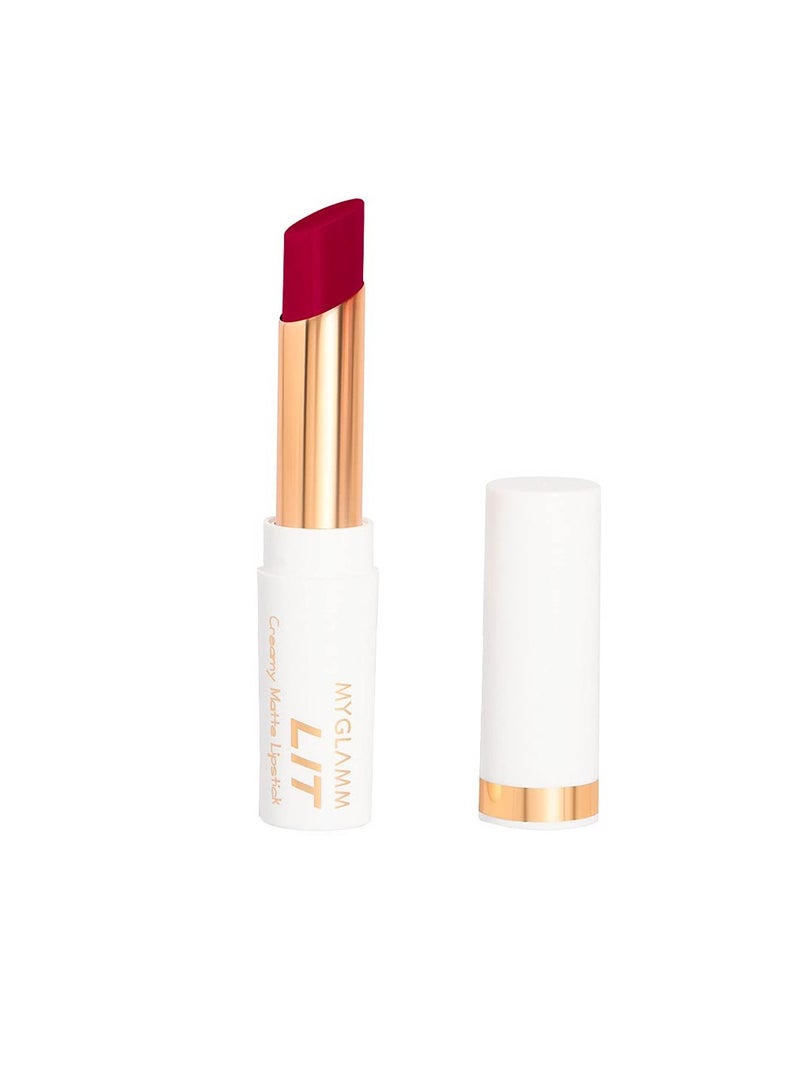 MyGlamm Creamy Matte LipstickFlirtini Red  3.7gm  Creamy Matte Lipstick Long lasting and Smudge Proof  Vegan and Cruelty Free - Image 1