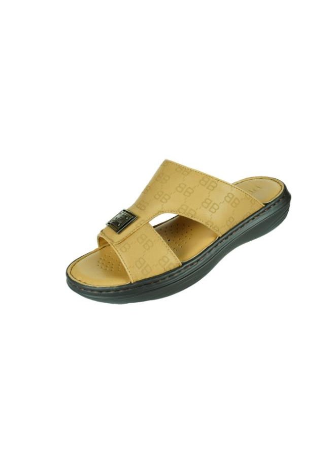 barjeel uno - 008-3464 Barjeel Mens Arabic Sandals 21410-13 Beige - Image 1