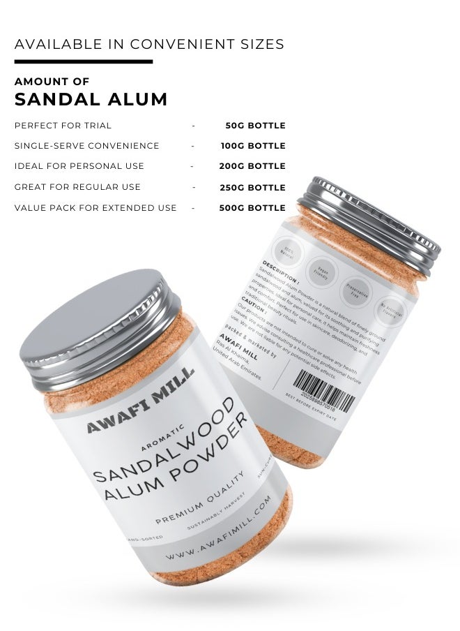 Awafi Mill AWAFI MILL Sandalwood & Alum Deodorant Powder | Natural Fragrant Powder for Daily Use  - Image 4