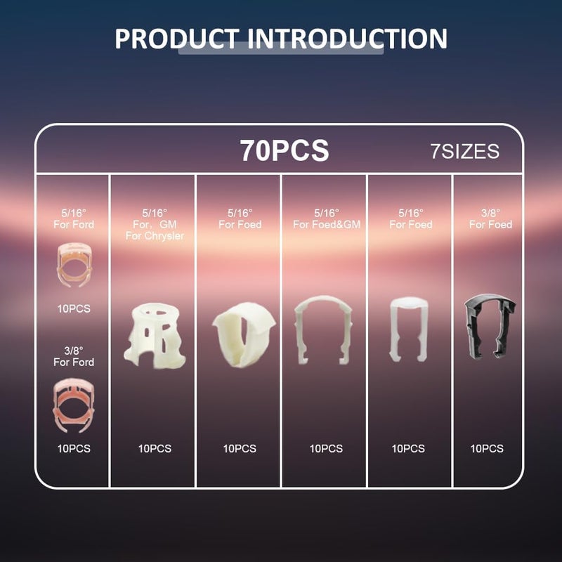 Middrivr طقم مشابك تثبيت خط الوقود - Image 2