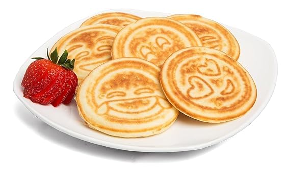 SHOPECOM Pancake pan for Kids Smiley Face Pancake Pan Non Stick Pancake Maker for Kids Breakfast Animal Design Frying pan Smiley face Pancake pan Multi Snack Maker pan for Gas Stove - Image 4