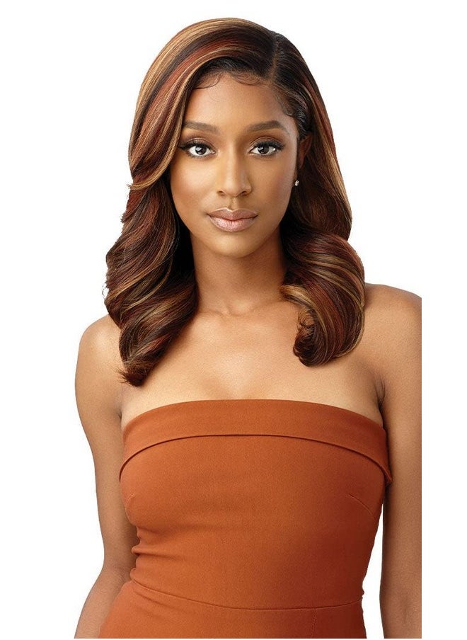 Outre Utre Meltd Hairline Lace Front Wig Hd Transparent Redesigned Comfortfit Ear Contour Amanda (1B)  - Image 1
