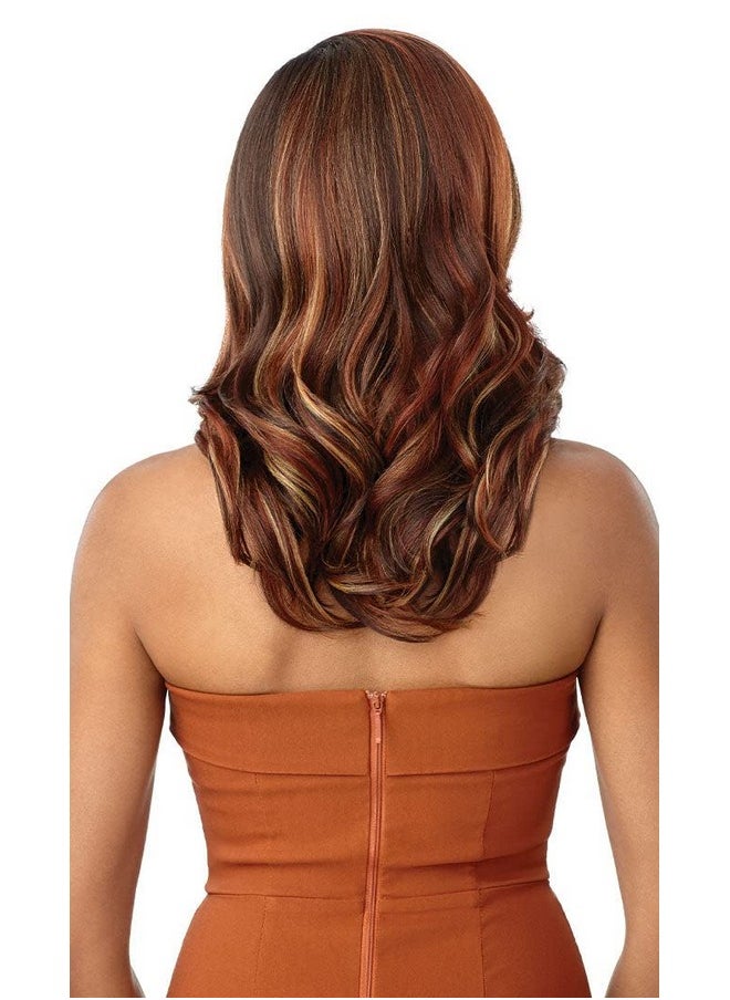 Outre Utre Meltd Hairline Lace Front Wig Hd Transparent Redesigned Comfortfit Ear Contour Amanda (1B)  - Image 4