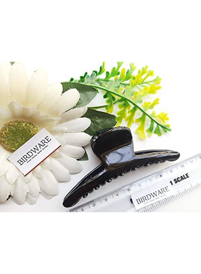 BIRDWARE BigSize Imported Acrylic Material Stone Butterfly Hair Clips For Women (Pack of 3 Pc) | Hair Clutchers | Hair Clip (Black) - Image 5