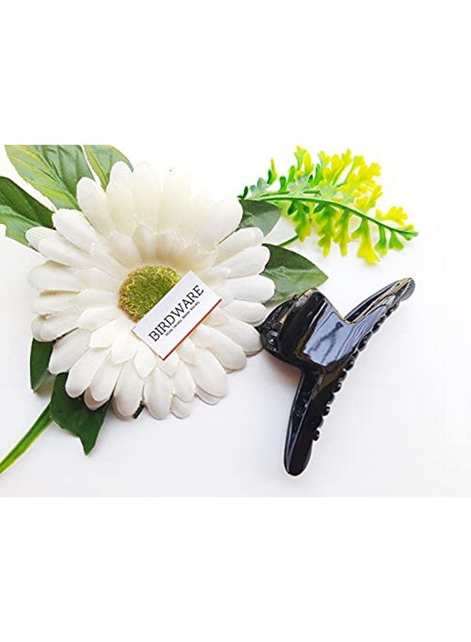 BIRDWARE BigSize Imported Acrylic Material Stone Butterfly Hair Clips For Women (Pack of 3 Pc) | Hair Clutchers | Hair Clip (Black) - Image 4