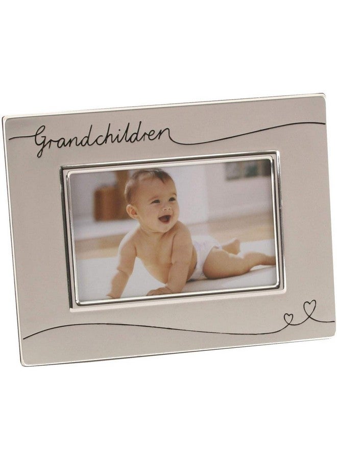 Oaktree Gifts 4" x 6" Two Tone Silver Plate Grandchildren Photo Frame