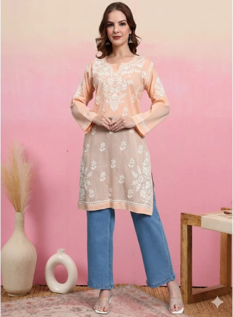 الايا كرتي نسائي مطرز يدوياً شكنكاري من القطن - AL3685