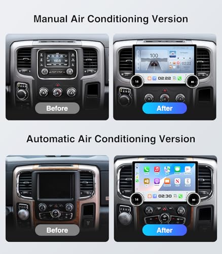 AINAVI 11.5 inch Touchscreen Car Stereo Radio for Dodge Ram 1500 2500 3500 2013-2018(Manual & Auto AC) Replacement Dash Kit w/Wired Wireless CarPlay Android Auto GPS Navigation (Double Knobs) - Image 2