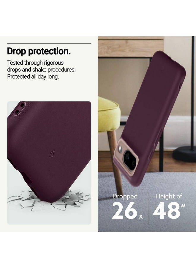 Caseology - CASEOLOGY by Spigen Nano Pop Back Cover Case Compatible with Google Pixel 8, [Two Tone Colour], Google Pixel 8 Case with Military Grade Drop Protection (TPU and PC | Burgundy Bean) - Image 1